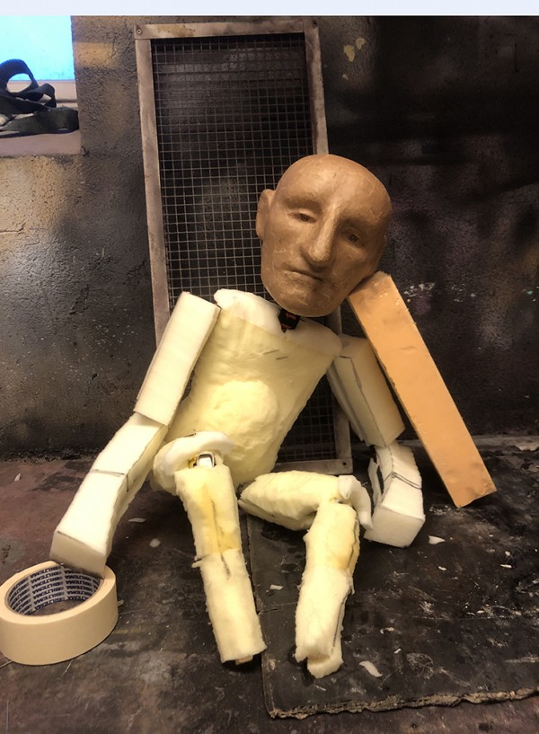 A tabletop puppet in making