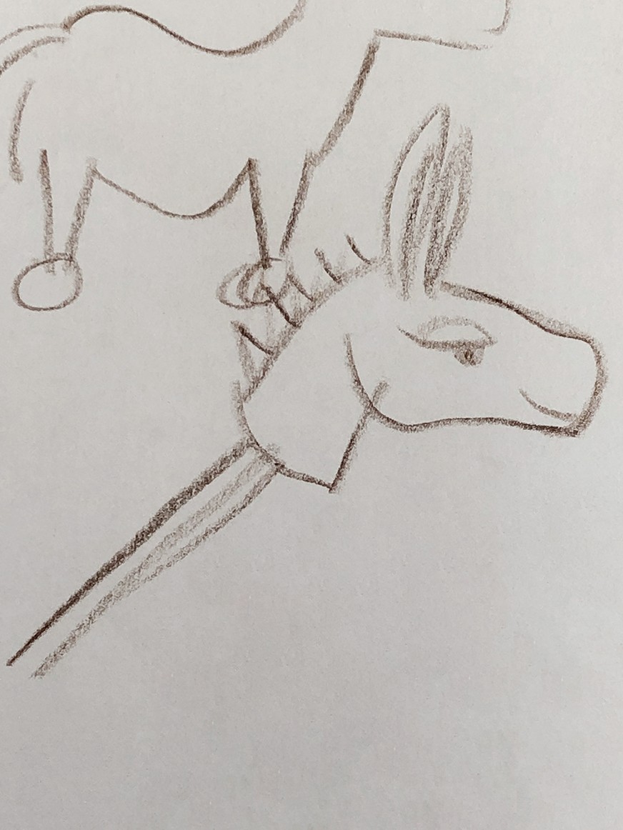 A sketch of a hobby donkey.
